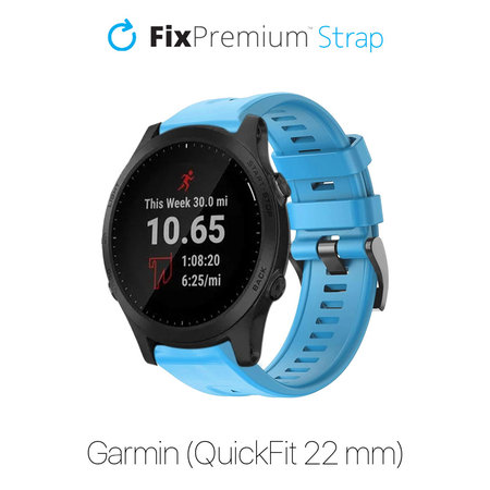 FixPremium - Szilikon szíj Garminhoz (QuickFit 22mm), kék