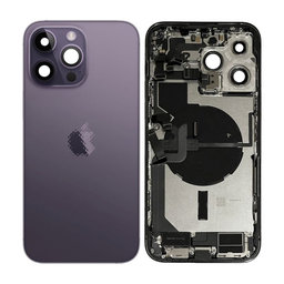 Apple iPhone 14 Pro Max - Hátsó Ház Apró Alkatrészekkel (Deep Purple)