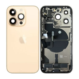Apple iPhone 14 Pro - Hátsó Ház Apró Alkatrészekkel (Gold)