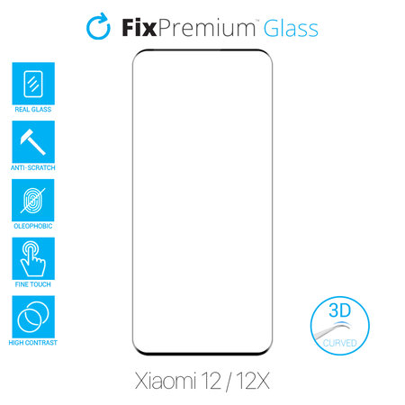 FixPremium Glass - 3D Edzett üveg - Xiaomi 12 és 12X