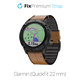 FixPremium - Bőrszíj Garmin-hoz (QuickFit 22mm), világosbarna színű