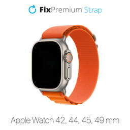 FixPremium - Szíj Alpine Loop - Apple Watch (42, 44, 45 és 49mm), narancs
