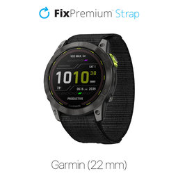 FixPremium - Nylon pánt Garmin-hoz (22mm), fekete