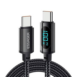 FixPremium - USB-C / USB-C Kábel Power Delivery funkcióval (1m), fekete