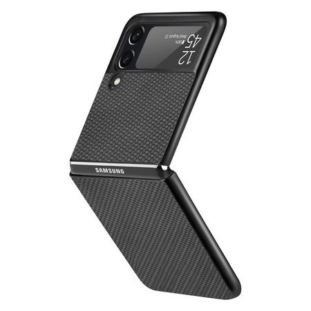 FixPremium - Karbon tok Samsung Galaxy Z Flip 4 készülékhez, fekete