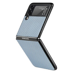 FixPremium - Karbon tok Samsung Galaxy Z Flip 3 készülékhez, kék