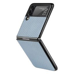 FixPremium - Karbon tok Samsung Galaxy Z Flip 4 készülékhez, kék