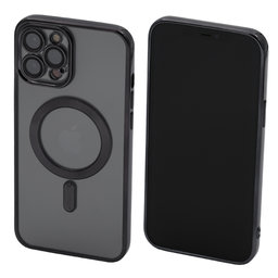 FixPremium - Crystal tok MagSafe készülékkel iPhone 12 Pro Max készülékhez, fekete