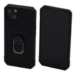 FixPremium - CamShield tok iPhone 13 és 14 készülékhez, fekete színben