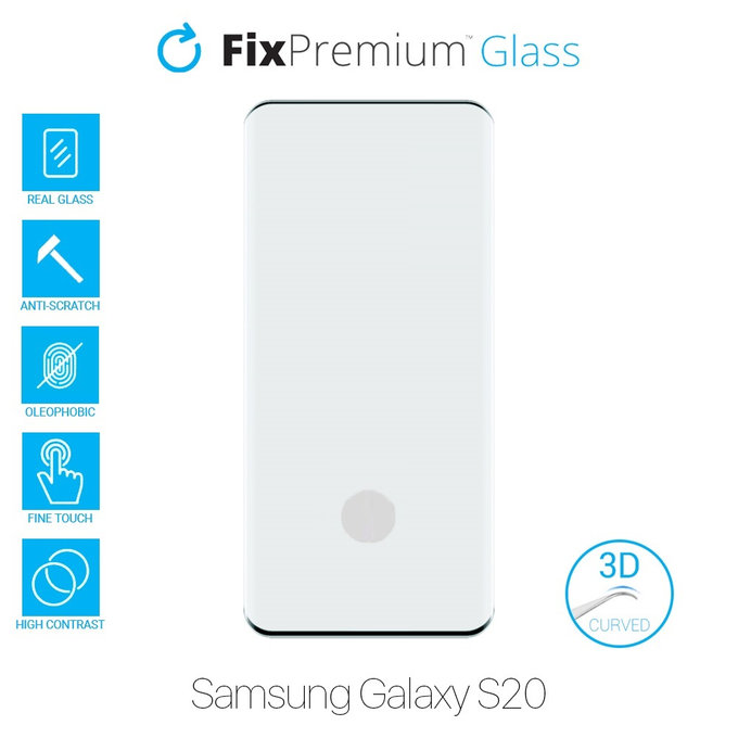 FixPremium Glass - 3D Edzett üveg - Samsung Galaxy S20