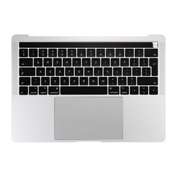 Apple MacBook Pro 13" A1706 (Late 2016 - Mid 2017) - Felső Billentyűzet Keret + Billentyűzet UK + Mikrofon + Trackpad + Hangszórók (Silver)