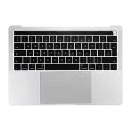 Apple MacBook Pro 13" A1706 (Late 2016 - Mid 2017) - Felső Billentyűzet Keret + Billentyűzet UK + Mikrofon + Trackpad + Hangszórók (Silver)
