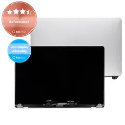 Apple MacBook Pro 13" A1708 (Late 2016 - Mid 2017) - LCD Kijelző + Előlapi Üveg + Fedőlap (Silver) Refurbished