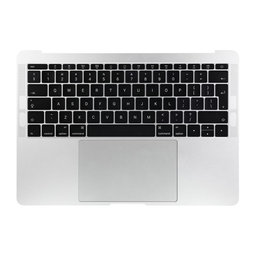 Apple MacBook Pro 13" A1708 (Late 2016 - Mid 2017) - Felső Billentyűzet Keret + Billentyűzet UK + Mikrofon + Trackpad + Hangszórók (Silver)