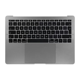 Apple MacBook Pro 13" A1708 (Late 2016 - Mid 2017) - Felső Billentyűzet Keret + Billentyűzet UK + Mikrofon + Trackpad + Hangszórók (Space Gray)