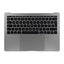Apple MacBook Pro 13" A1708 (Late 2016 - Mid 2017) - Felső Billentyűzet Keret + Billentyűzet UK + Mikrofon + Trackpad + Hangszórók (Space Gray)