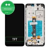 Motorola Moto E7 XT2095 - LCD Kijelző + Érintőüveg + Keret (Mineral Gray) TFT