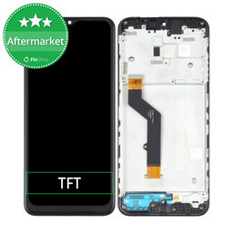 Motorola Moto E7 Plus XT2081 - LCD Kijelző + Érintőüveg + Keret (Black) TFT