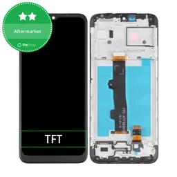 Motorola Moto E7 Power, E7i Power - LCD Kijelző + Érintőüveg + Keret (Black) TFT