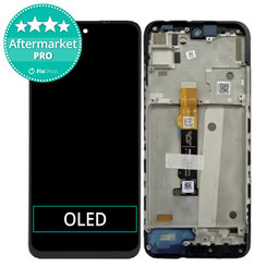 Motorola Moto G71 XT2169 - LCD Kijelző + Érintőüveg + Keret (Iron Black) OLED