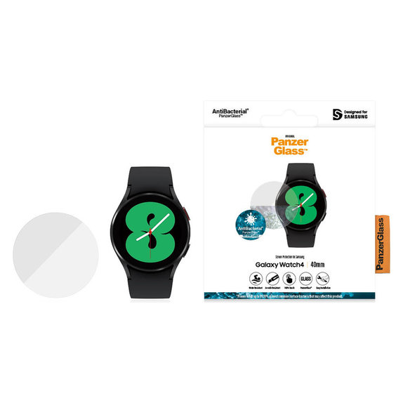 Edzett üveg Flat Glass AB Samsung Galaxy Watch 4 40 mm készülékhez, Átlátszó, PanzerGlass