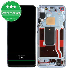 OnePlus 8T - LCD Kijelző + Érintőüveg + Keret (Black) TFT