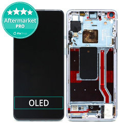 OnePlus 8T - LCD Kijelző + Érintőüveg + Keret (Black) OLED