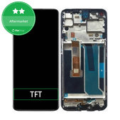 OnePlus Nord N10 5G - LCD Kijelző + Érintőüveg + Keret (Midnight Ice) TFT