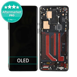 OnePlus 8 Pro - LCD Kijelző + Érintőüveg + Keret (Black) OLED