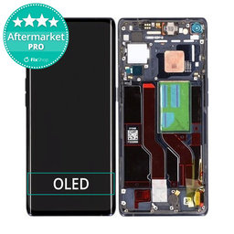 Oppo Find X3 Neo - LCD Kijelző + Érintőüveg + Keret (Starlight Black) OLED