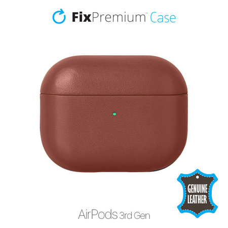 FixPremium - Bőrtok - AirPods 3, barna