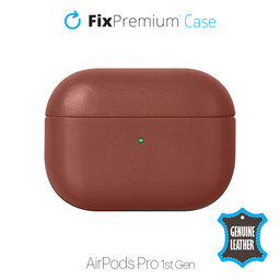 FixPremium - Bőrtok - AirPods Pro, barna