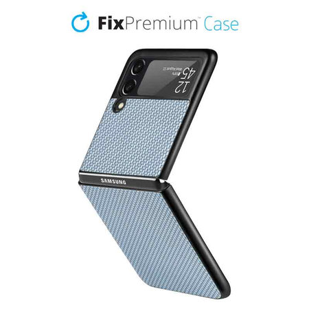 FixPremium - Karbon tok Samsung Galaxy Z Flip 2 készülékhez, kék