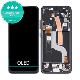 Asus Zenfone 8 ZS590KS - LCD Kijelző + Érintőüveg + Keret (Obsidian Black) OLED