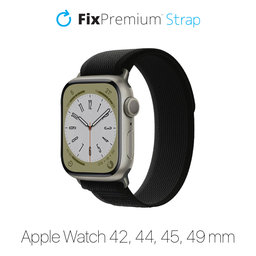 FixPremium - Szíj Trail Loop - Apple Watch (42, 44, 45 és 49mm), fekete