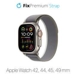 FixPremium - Szíj Trail Loop - Apple Watch (42, 44, 45 és 49mm), szürke
