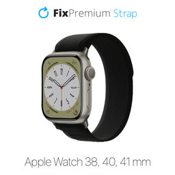 FixPremium - Szíj Trail Loop - Apple Watch (38, 40 és 41mm), fekete