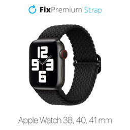 FixPremium - Szíj Solo Loop - Apple Watch (38, 40 és 41mm), fekete