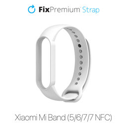 FixPremium - Szilikon Szíj - Xiaomi Mi Band (5/6/7/7 NFC), fehér