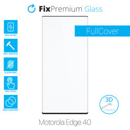 FixPremium Glass - 3D Edzett üveg - Motorola Edge 40