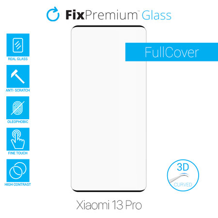 FixPremium FullCover Glass - 3D Edzett üveg - Xiaomi 13 Pro