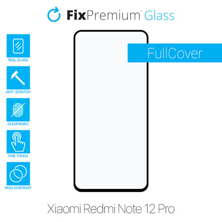 FixPremium FullCover Glass - Edzett üveg - Xiaomi Redmi Note 12 Pro