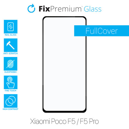 FixPremium FullCover Glass - Edzett üveg - Poco F5 és F5 Pro