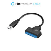 FixPremium - Kábel - USB / SATA 2.5", fekete