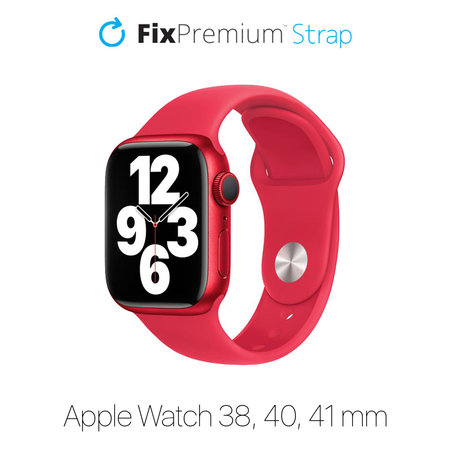 FixPremium - Szilikon Szíj - Apple Watch (38, 40 és 41mm), piros