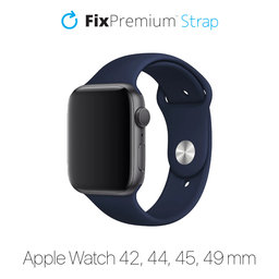 FixPremium - Szilikon Szíj - Apple Watch (42, 44, 45 és 49mm), kék