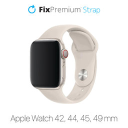 FixPremium - Szilikon Szíj - Apple Watch (42, 44, 45 és 49mm), aranysárga