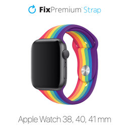 FixPremium - Szilikon Szíj - Apple Watch (38, 40 és 41mm), pride