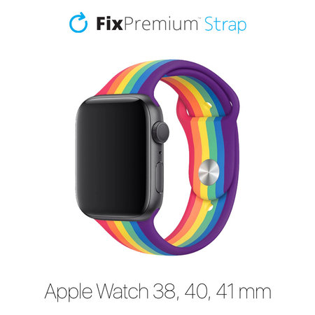 FixPremium - Szilikon Szíj - Apple Watch (38, 40 és 41mm), pride