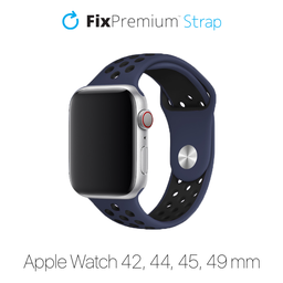 FixPremium - Szilikon Sportszíj - Apple Watch (42, 44, 45 és 49mm), kék